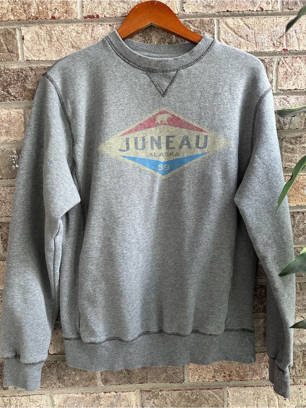 Women’s Cozy Juneau Alaska soft Grey Crewneck Sweatshirt medium